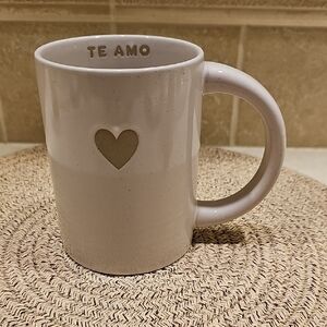 New 'Te Amo' Heart Design Ceramic Mug By Room Essentials